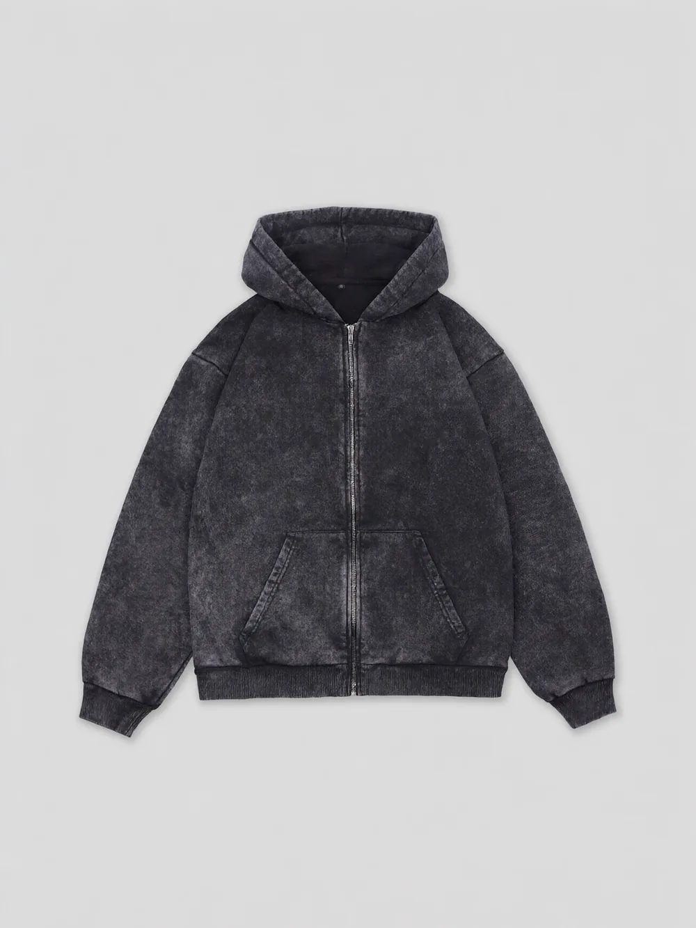 Худи на молнии Garment dyed · 380 г/м²