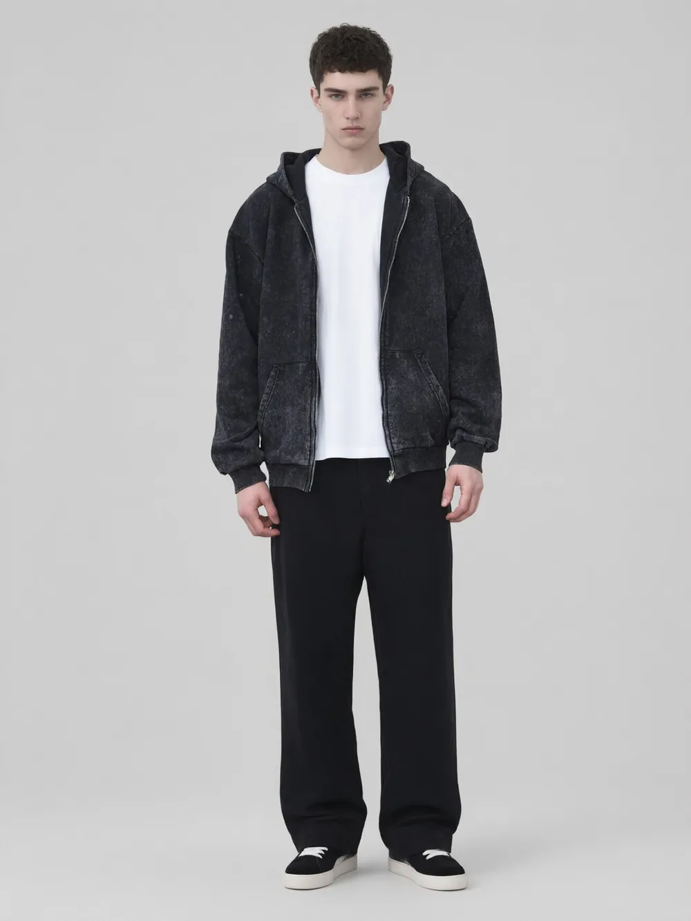 Худи на молнии Garment dyed · 380 г/м² — фото 8